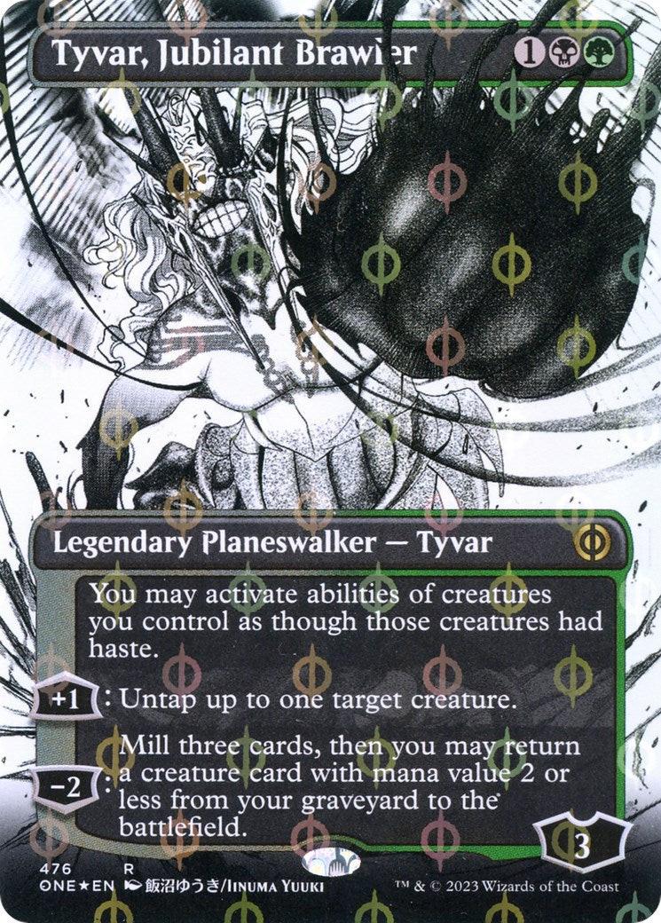 Tyvar, Jubilant Brawler (Borderless) (Step-and-Compleat Foil)