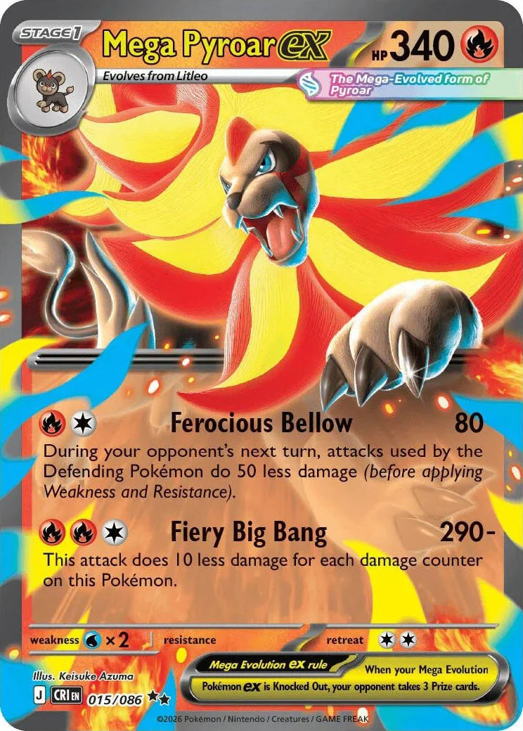 Mega Pyroar ex - 015/086 [CRI - 015/086]