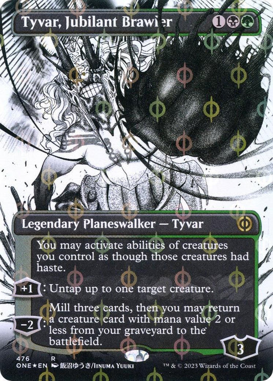 Tyvar, Jubilant Brawler (Borderless) (Step-and-Compleat Foil)