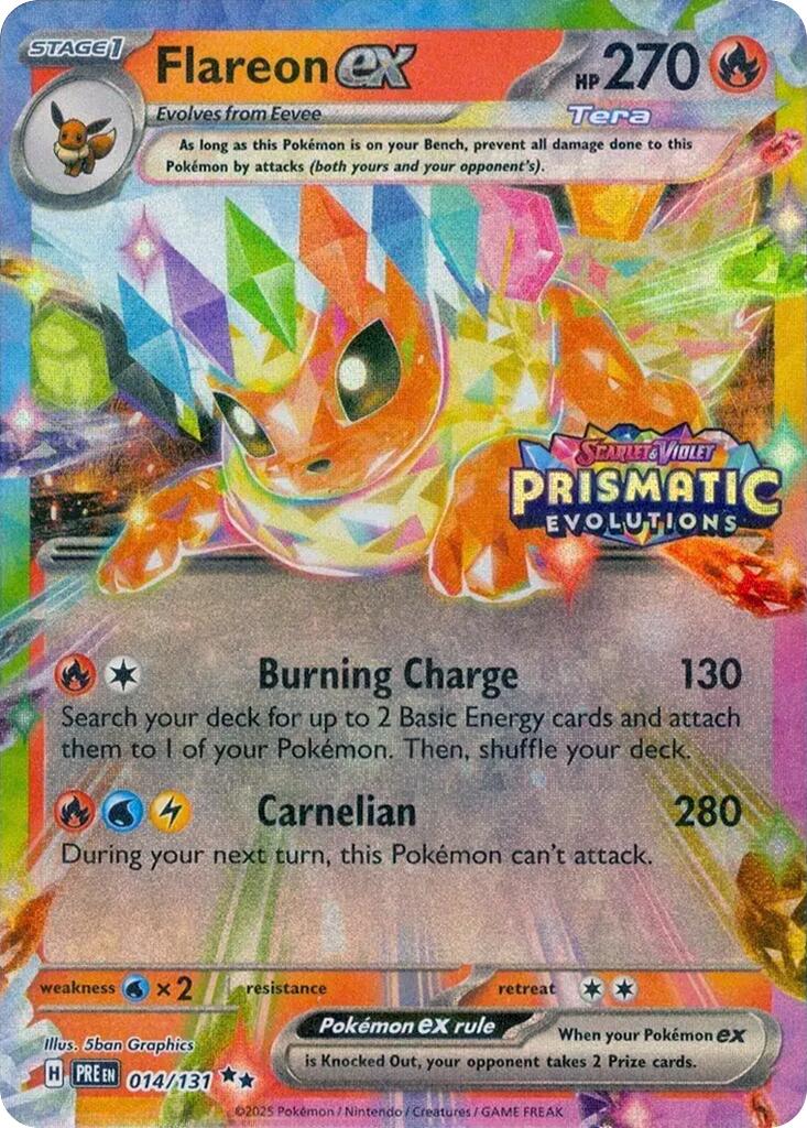 Flareon ex - 014/131 (Prismatic Evolutions Stamp)