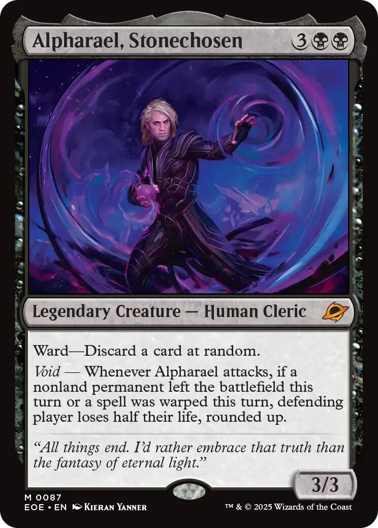 Alpharael, Stonechosen
