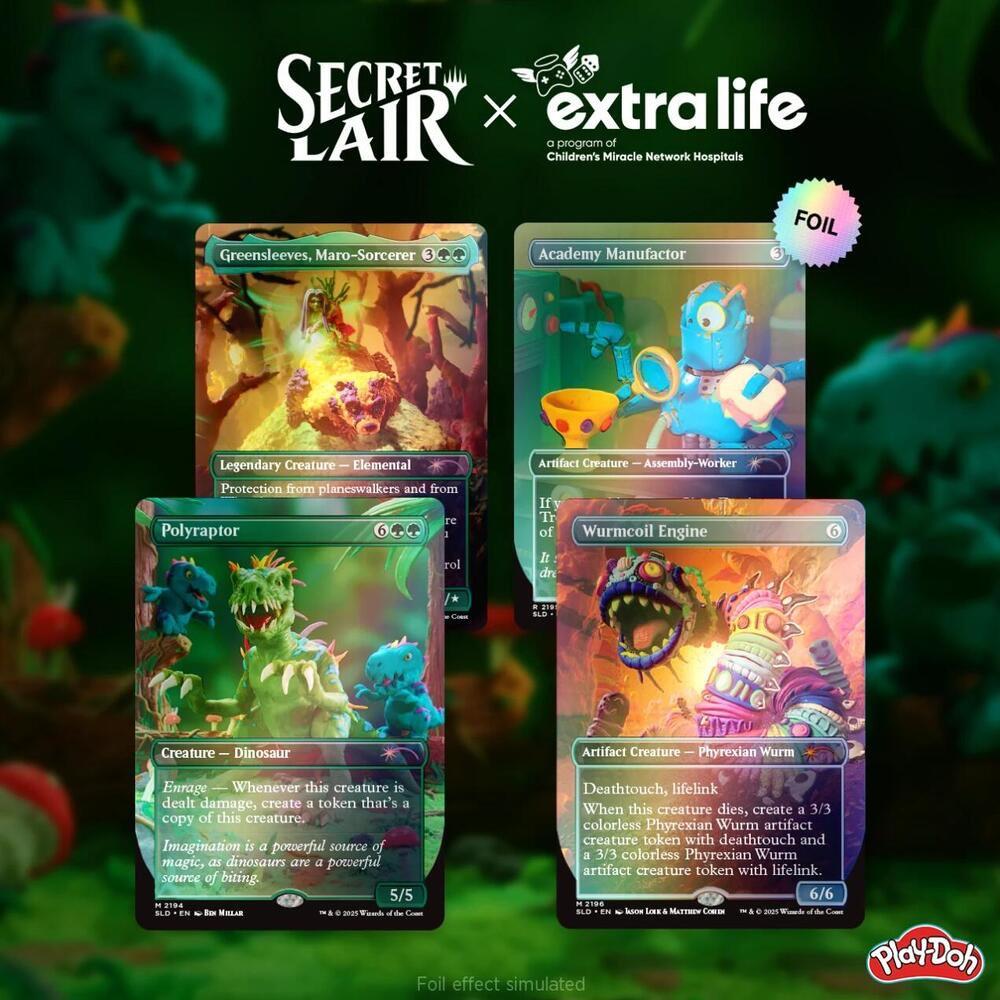Secret Lair x Play-Doh: Squishful Thinking: Extra Life 2025 - Rainbow Foil Edition.