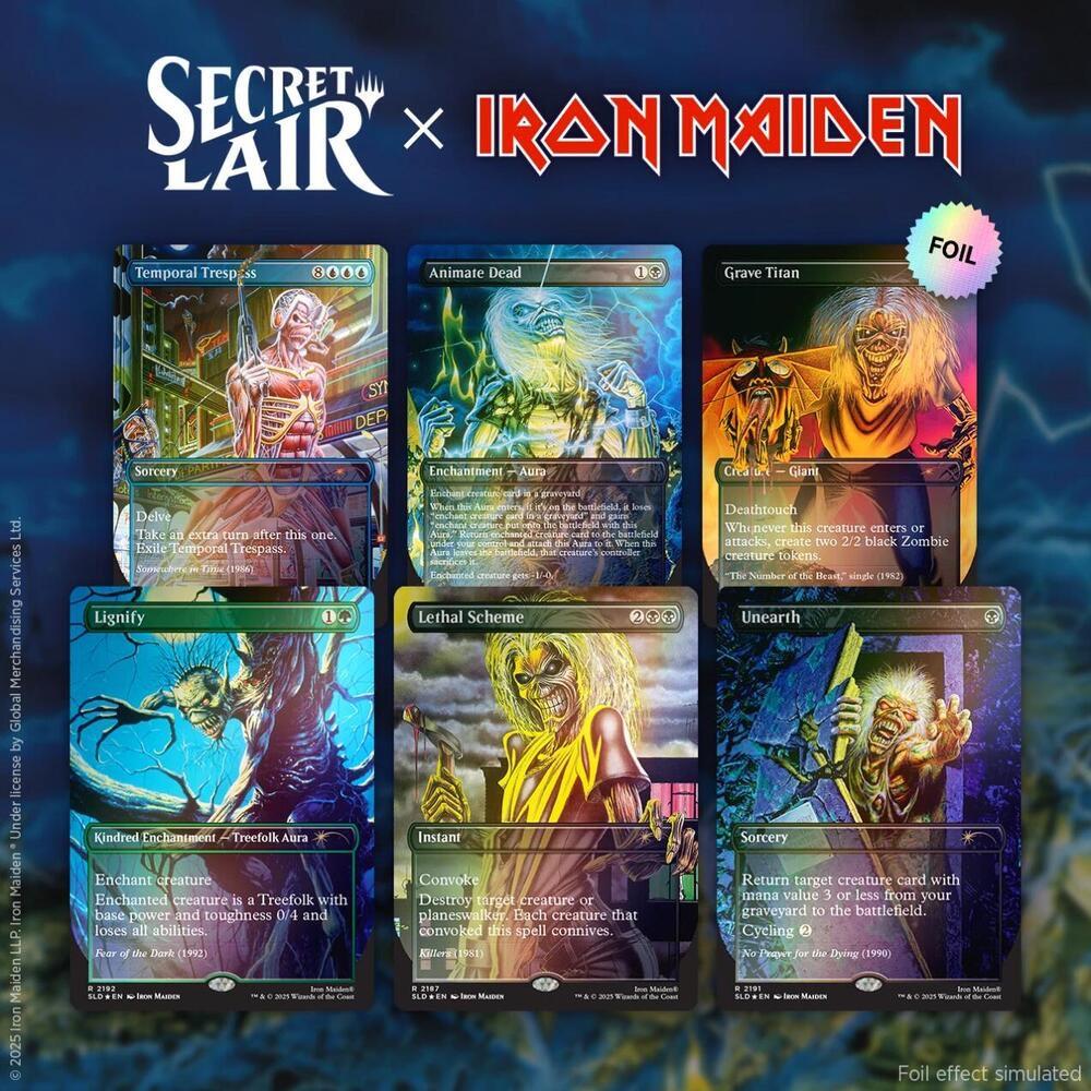Secret Lair x Iron Maiden: Album Art - Rainbow Foil Edition&nbsp;.