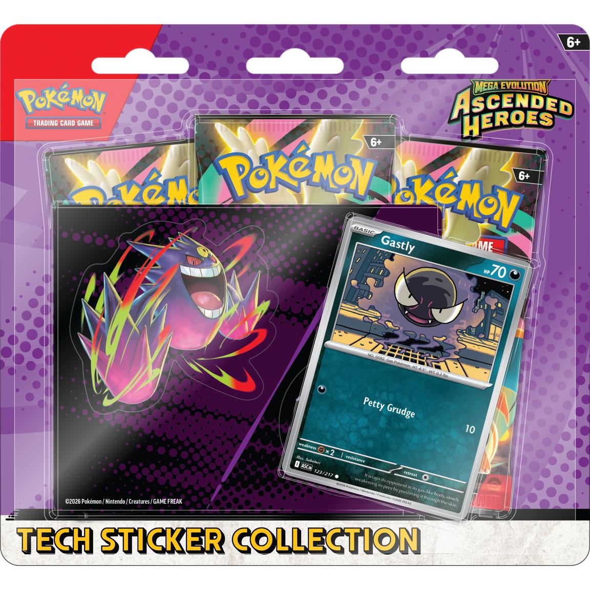 Mega Evolution: Ascended Heroes Tech Sticker Collection - Gastly